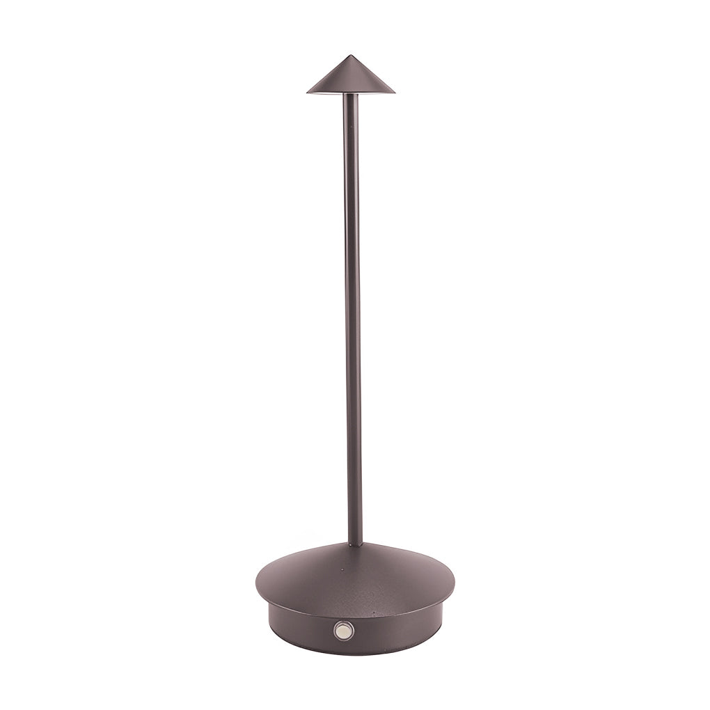 ArtiGlow - Long Rod Triangle Mushroom Table Lamp with 3-Step Dimmable USB Touch On/Off 