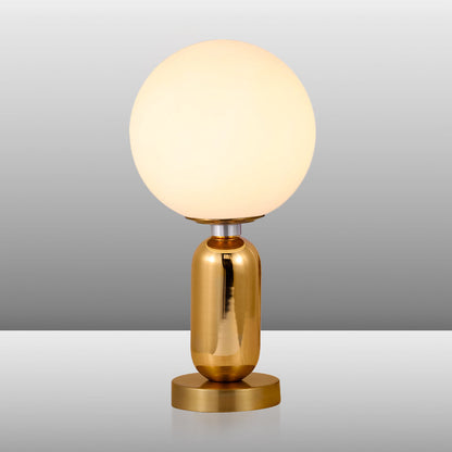 GloBelle - Modern glass spherical lamp with gold metal base