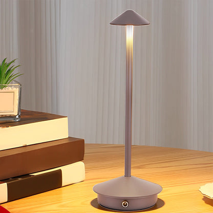 ArtiGlow - Long Rod Triangle Mushroom Table Lamp with 3-Step Dimmable USB Touch On/Off 