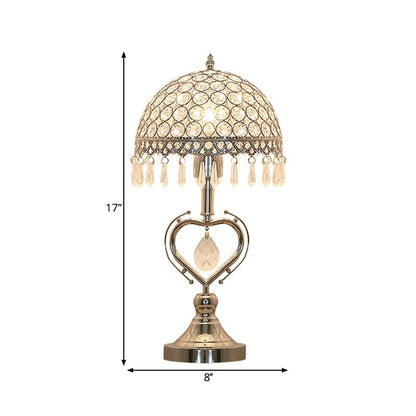 LuxiGlow - Half Sphere Table Lamp with Crystal Inlaid Drops