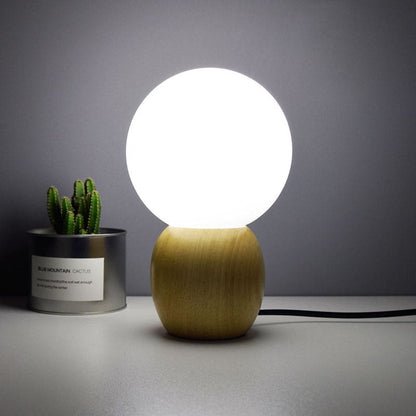 LumiOrb - Orbs Nachtkastje Lamp met Houten Voetstuk