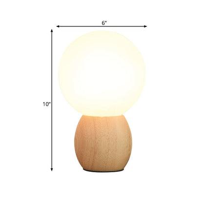 LumiOrb - Orbs Nachtkastje Lamp met Houten Voetstuk