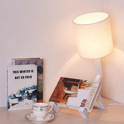 NordicLight - Scandinavian Table Lamp with Integrated Bookshelf 