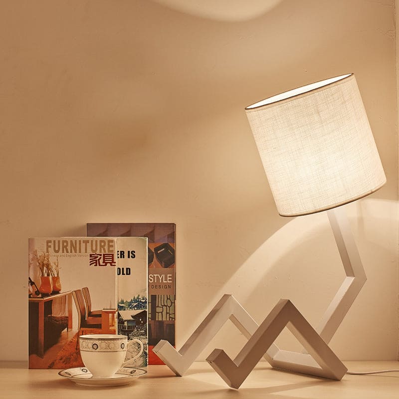 NordicLight - Scandinavian Table Lamp with Integrated Bookshelf 