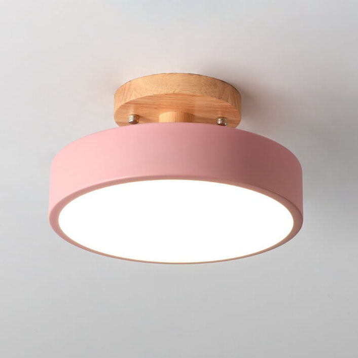 Nordic Log Ronde LED Half-Inbouw Plafondlamp