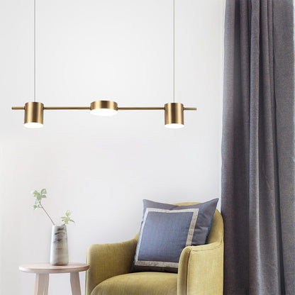 LightOfIsland – Aluminum Pendant Lamp with 3/5 Lights in Black/Gold 