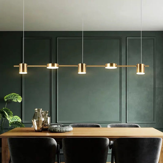 Aluminum Drum Pendant Lamp - Modern Lighting for a Kitchen Island