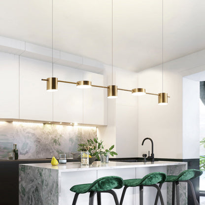 Aluminum Drum Pendant Lamp - Modern Lighting for a Kitchen Island