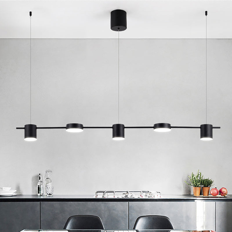 Aluminum Drum Pendant Lamp - Modern Lighting for a Kitchen Island