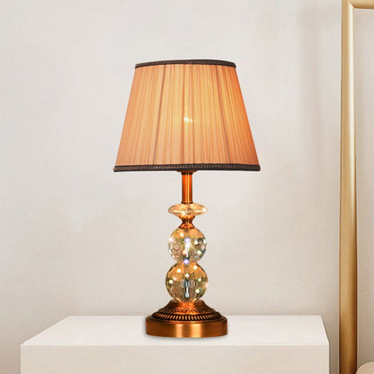 KristalGlow - Table lamp with tapered shape and facet-cut crystal balls