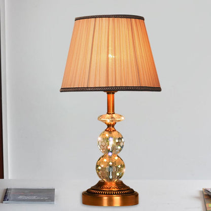 KristalGlow - Table lamp with tapered shape and facet-cut crystal balls