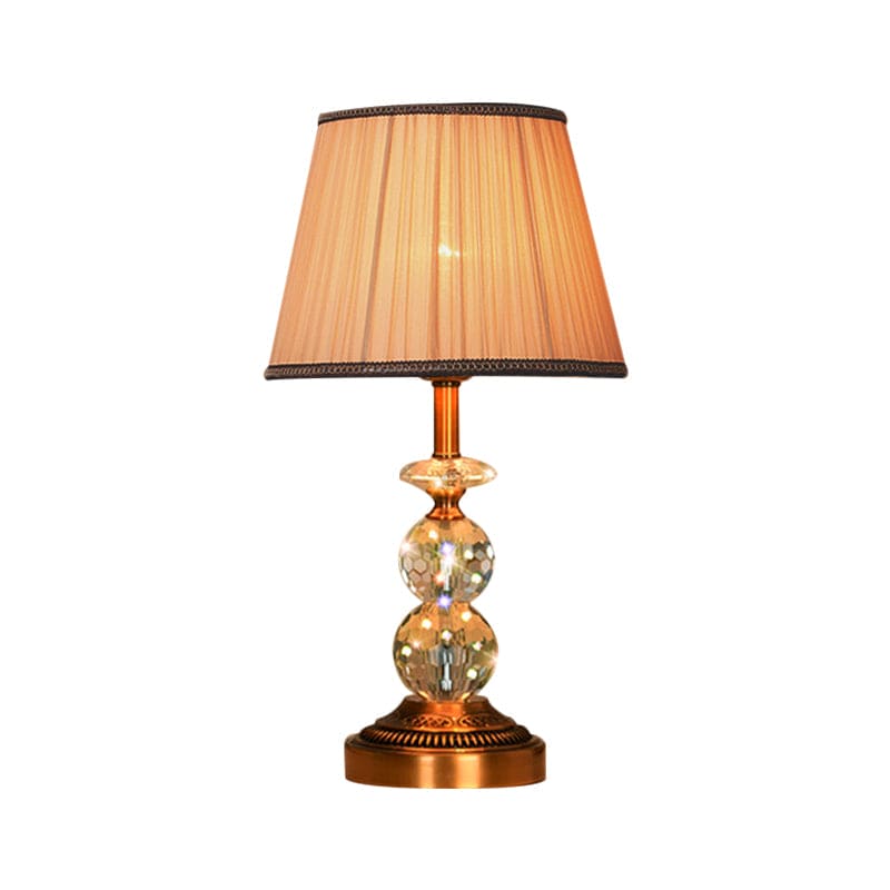 KristalGlow - Table lamp with tapered shape and facet-cut crystal balls