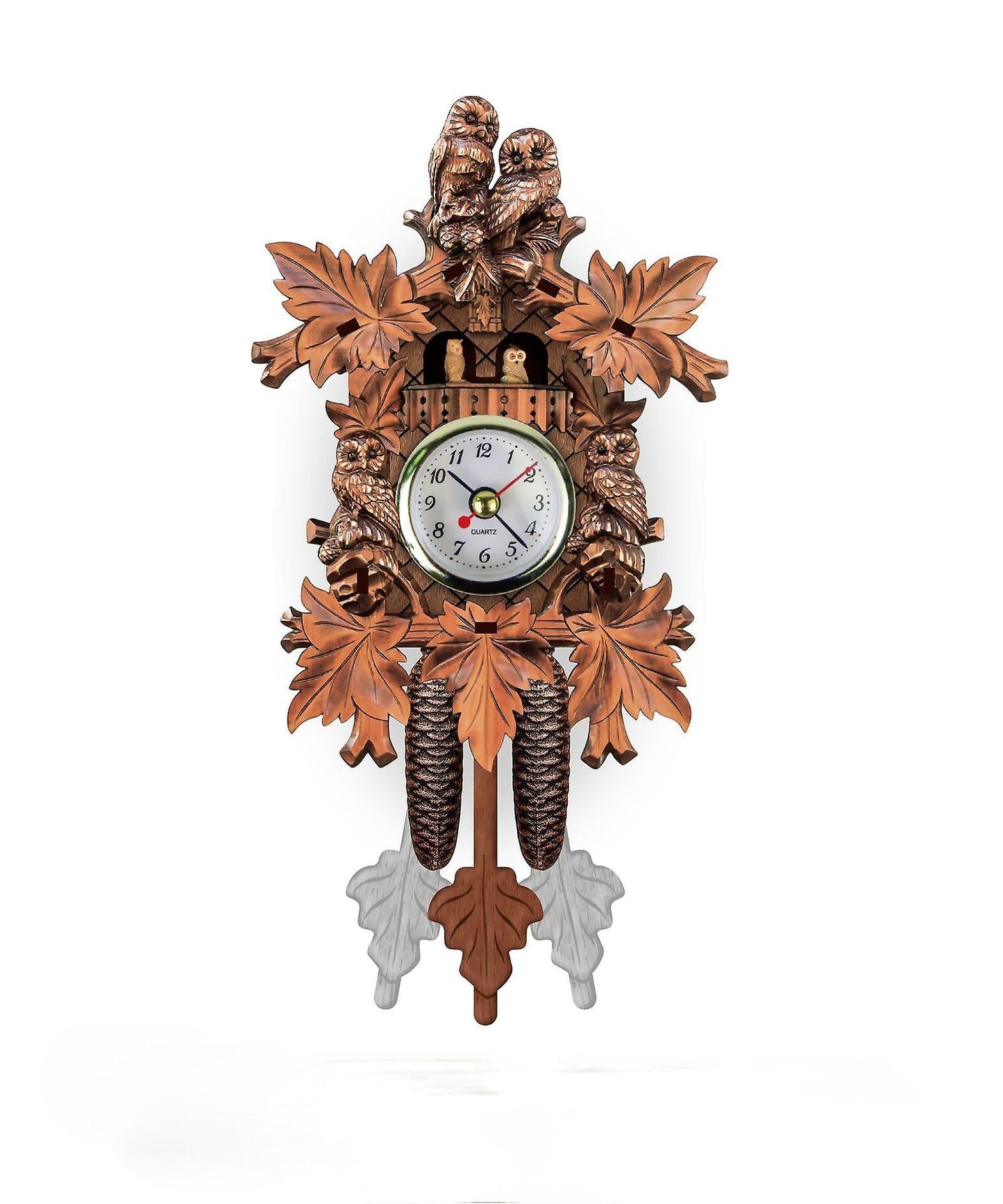 Vintage Wall Clock with Swing Motif | Timeless Wood Look for Any Room