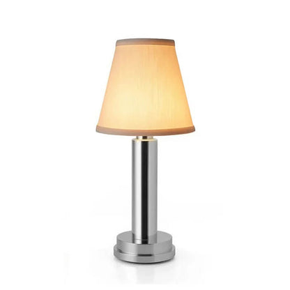 LuxeSilk - Wireless Table Lamp in Soft Metal 