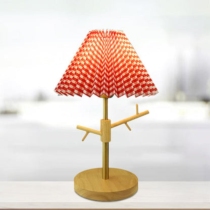 GloShine - Nordic Vouw Nachtkastlamp met Ornamentenplank