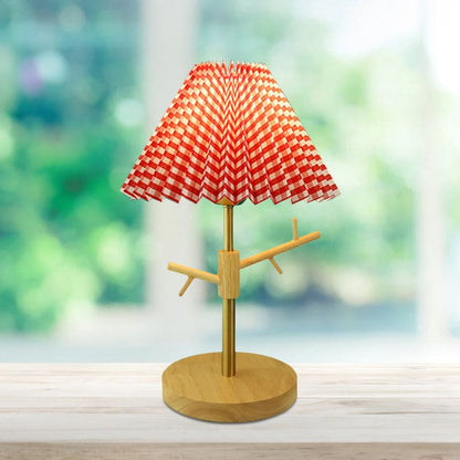 GloShine - Nordic Vouw Nachtkastlamp met Ornamentenplank