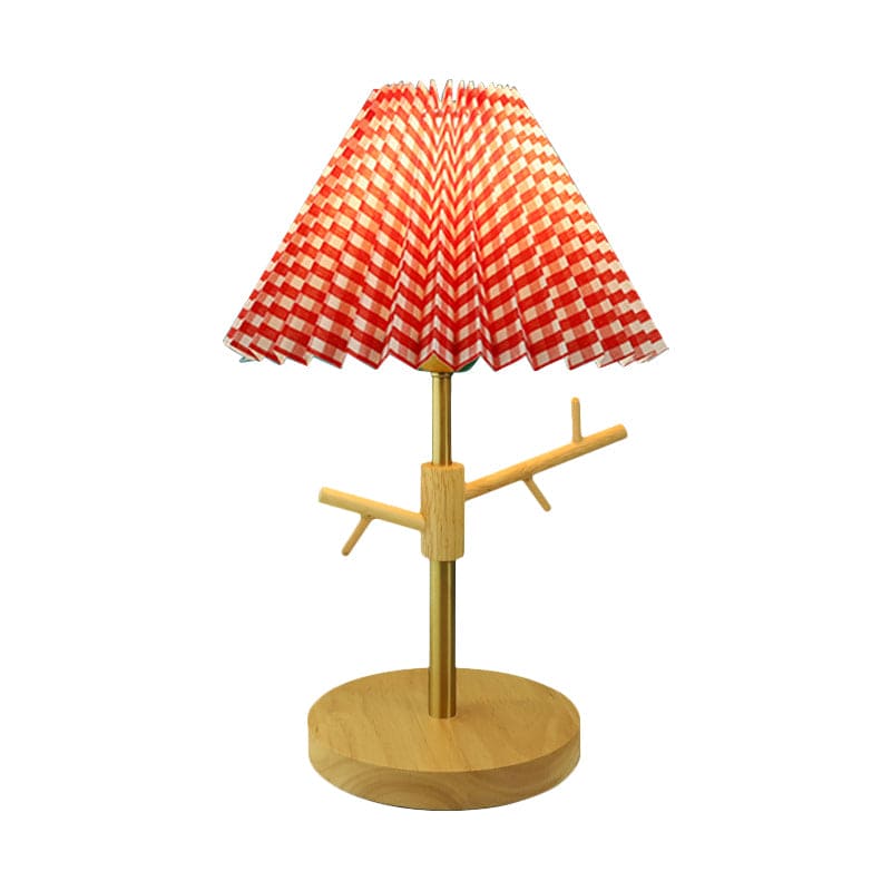 GloShine - Nordic Vouw Nachtkastlamp met Ornamentenplank