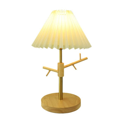 GloShine - Nordic Vouw Nachtkastlamp met Ornamentenplank