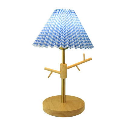 GloShine - Nordic Vouw Nachtkastlamp met Ornamentenplank