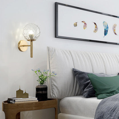 GloedBol - Modern glass ball wall lamp with 1 light and ball arm 