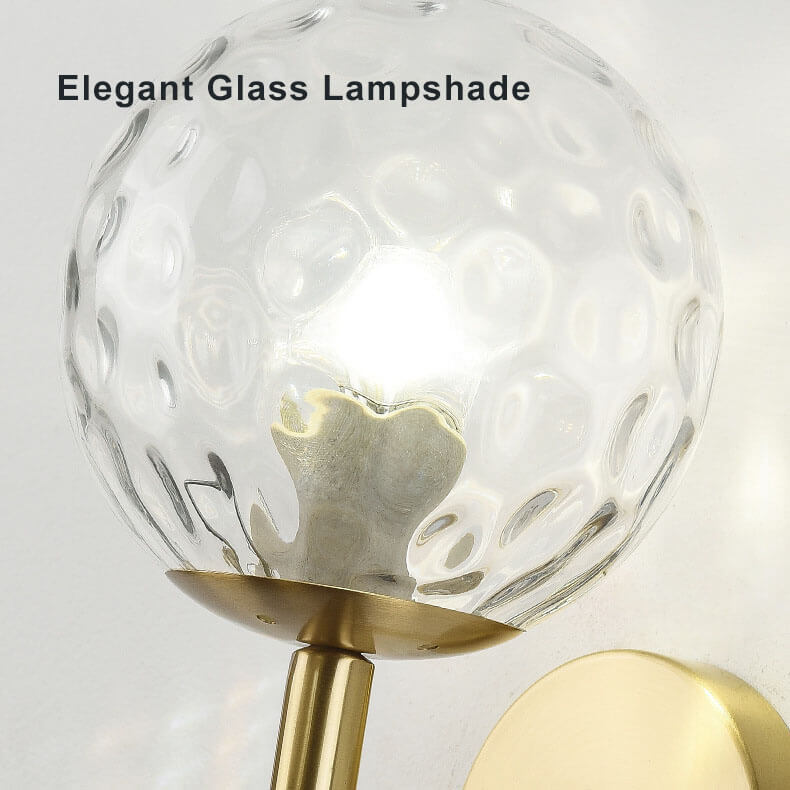 GloedBol - Modern glass ball wall lamp with 1 light and ball arm 