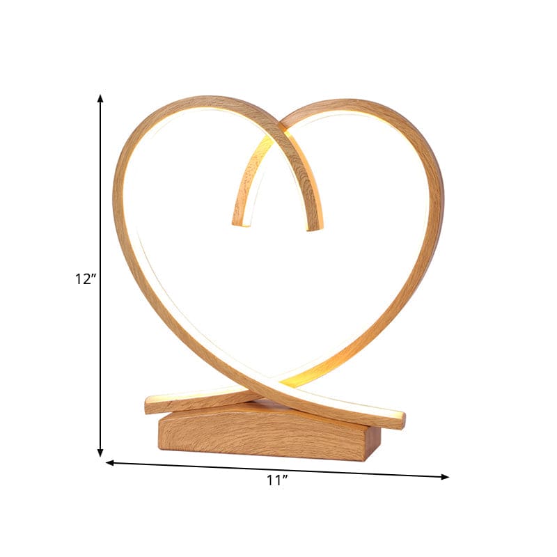 HeartWood - Wooden bedside table with loving heart