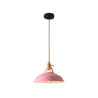 Morandi Modern LED Metal Pendant Lamp for Colorful Sleep 