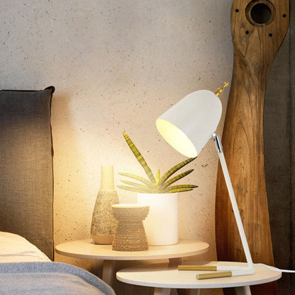 GlowJulia - Iron Dome Table Lamp with V-Shaped Base