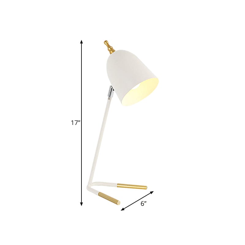 GlowJulia - Iron Dome Table Lamp with V-Shaped Base