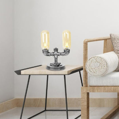 GloeiAmber - Hood style clear glass table lamp