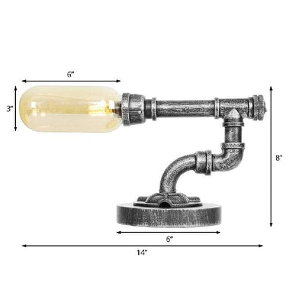 GloeiAmber - Hood style clear glass table lamp