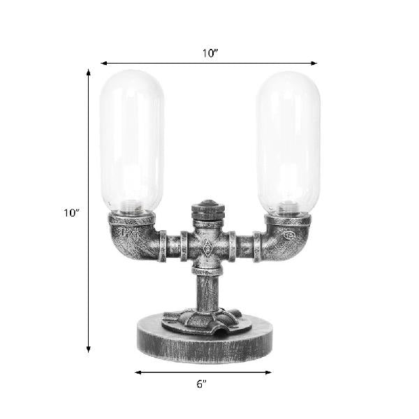 GloeiAmber - Hood style clear glass table lamp