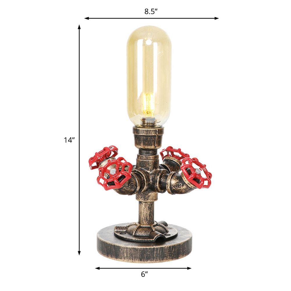 RoboGlow - Moderne tafellamp met industrieel design en metalen pijp