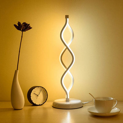 LichtElegance - LED white spiral table lamp