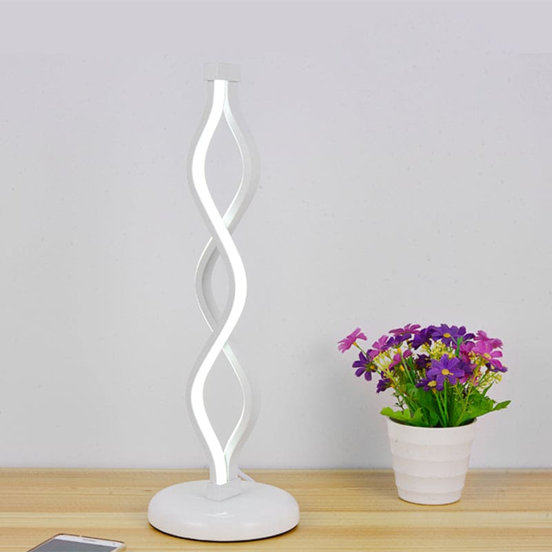 LichtElegance - LED white spiral table lamp