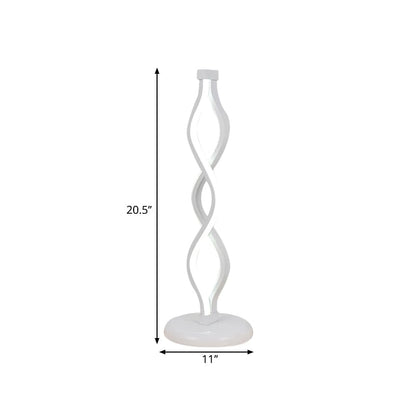 LichtElegance - LED white spiral table lamp