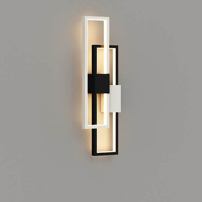 LumiSil - Minimalistische creatieve vierkante frame ijzeren siliconen LED-wandlamp