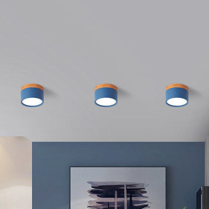 Macaron - Small Yellow/Blue/Black Ceiling Lamp 