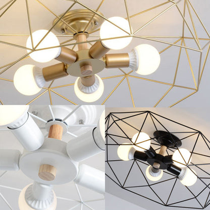 IndustrialGlow – Semi-recessed ceiling light with geometric design 