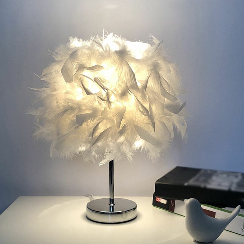 FeatherGlow - Feather Wide Spherical Table Lamp 