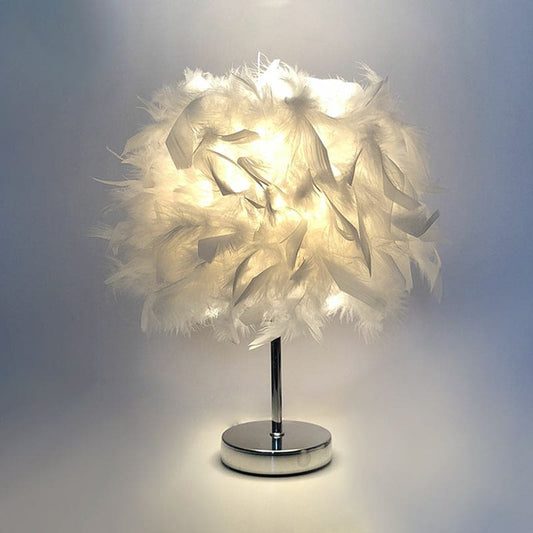 FeatherGlow - Feather Wide Spherical Table Lamp 