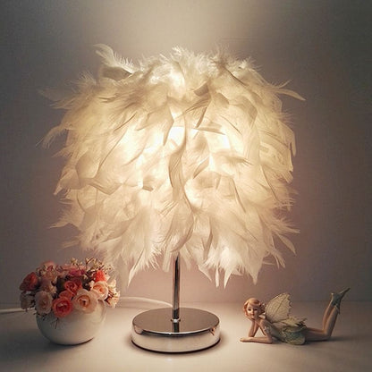 FeatherGlow - Feather Wide Spherical Table Lamp 