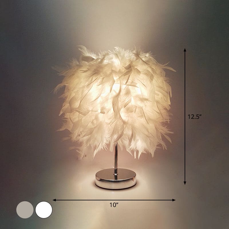 FeatherGlow - Feather Wide Spherical Table Lamp 