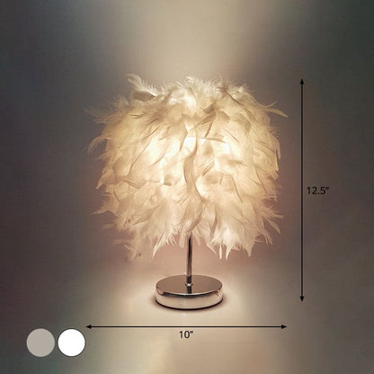 FeatherGlow - Feather Wide Spherical Table Lamp 