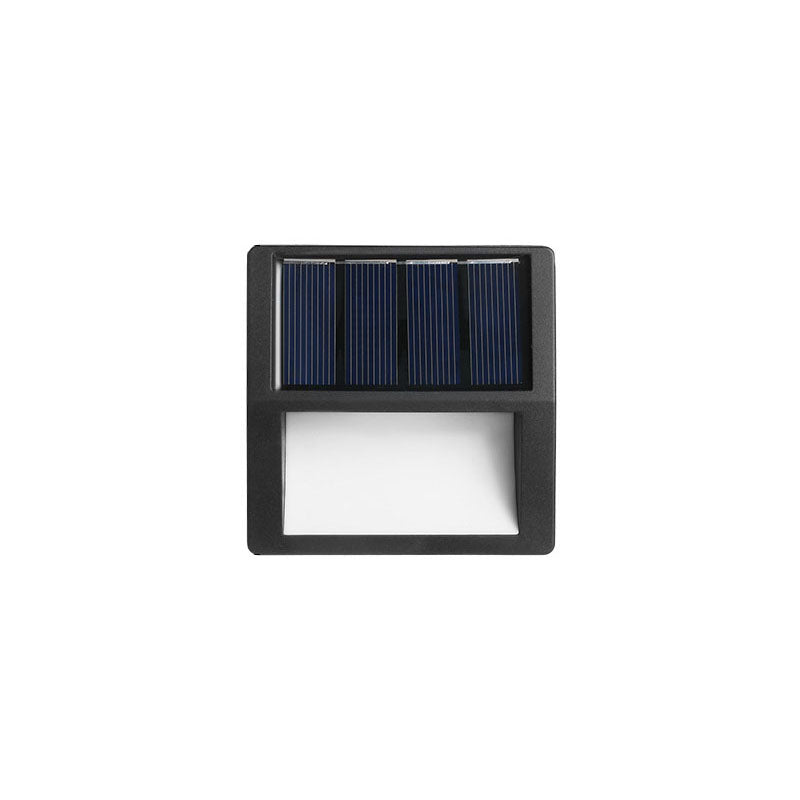 Round Square Waterproof Solar Outdoor Patio Step Light 