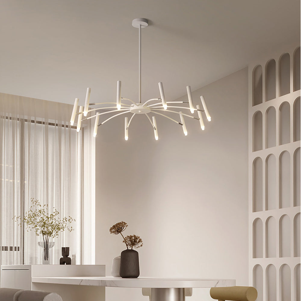 EvetteLuxe - Modern LED chandelier in gold and black 