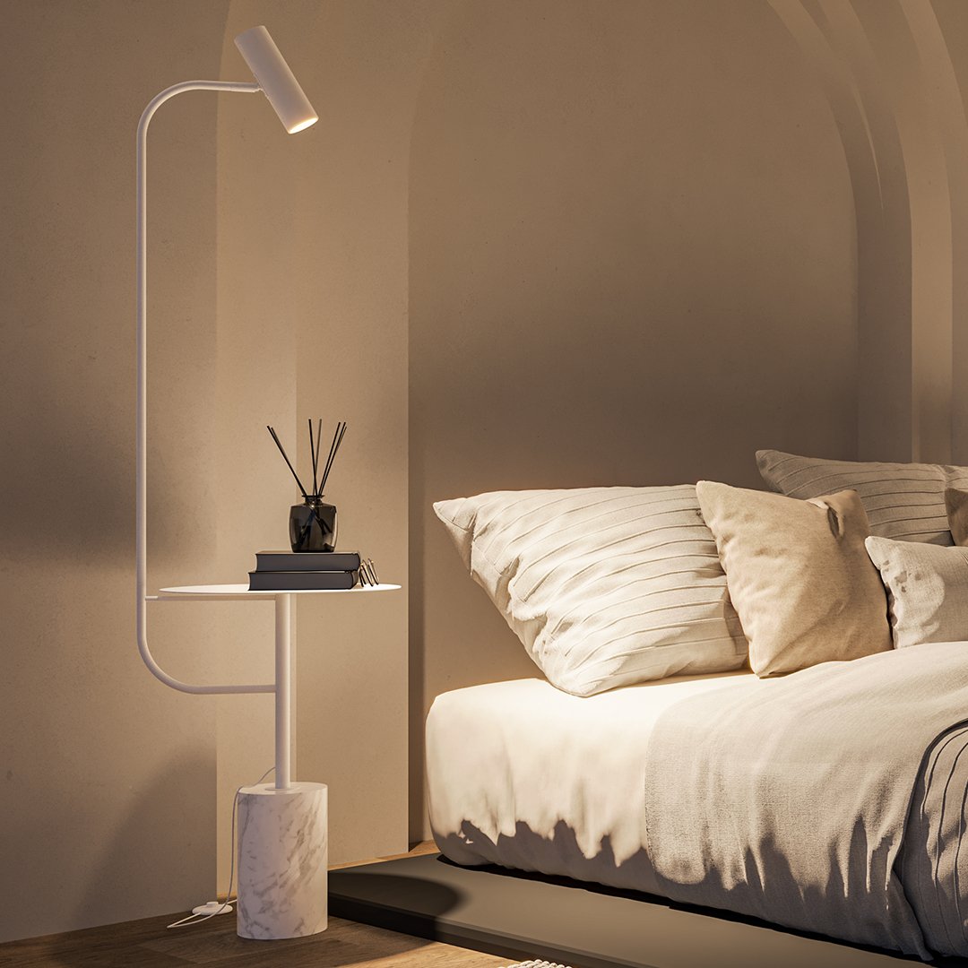 LumiMarble - Vloerlamp met Warm Licht