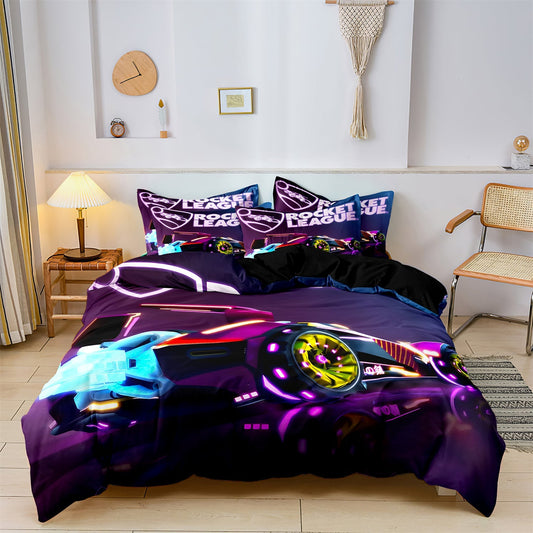 RocketSpeed ​​- Duvet cover Rocket Car Racing for children and teenagers