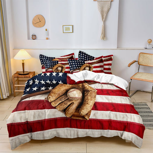 DreamCovers - Duvet cover set baseball baseball USA 