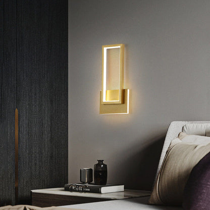 LumiDazzle - Luxurious gold LED wall lamp with minimalist design 